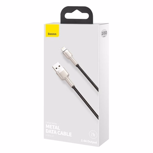 USB cable jaoks Lightning Baseus Cafule, 2.4A, 1m (must)
