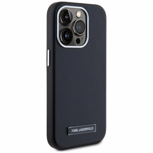 Karl Lagerfeld FW Metal Plate MagSafe iPhone 15 Pro Ümbris - Must