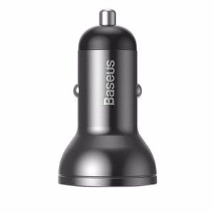 Baseus Car Laadija with display 24W + Kaabel USB 3in1 Baseus Three Primary Colors 1,2m