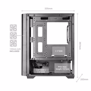 Mars Gaming MCVECTOR computer case Mini Tower Black