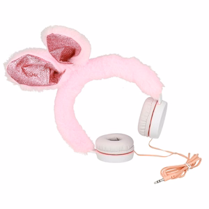 GJBY kõrvaklapid - Plush RABBIT Roosa