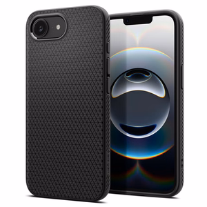 Spigen Liquid Air iPhone 16e Ümbris - Matte must