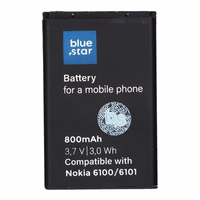 Aku jaoks Nokia 6101 / 6100 / 6300 800 mAh Sinine Star