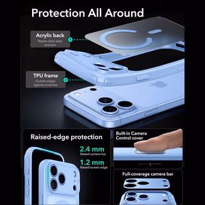 ESR Classic Hybrid MagSafe ümbris mudelitele iPhone 18 Pro / 17 Pro, helesinine