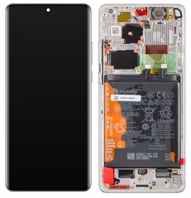 LCD screen Huawei P50 PRO koos touch screen koos frame ja aku Pearl Valge original (service pack)