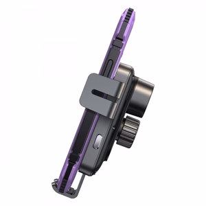 Autokinnitusein Joyroom ZS219 must / automaatne lukustus (juhtmevaba laadimine 15W) (mitte-magnetiline / kleepiv alus)