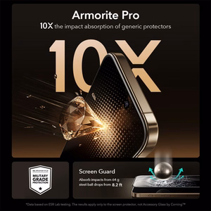ESR UltraFit Armorite Pro Karastatud klaas jaoks iPhone 17 Pro - Clear