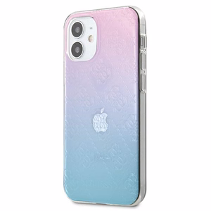Guess GUHCP12S3D4GGBP iPhone 12 mini 5.4" siniroosa/sinine&roosa kõvakott 4G 3D mustriga kollektsioon
