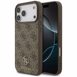 Guess 4G Small Classic Logo MagSafe Ümbris jaoks iPhone 17 Pro Max - Brown