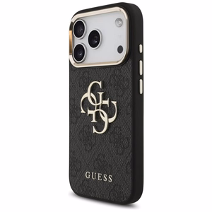 Guess 4G Big 4G Classic Logo Чехол для iPhone 17 Pro - чёрный и золотой