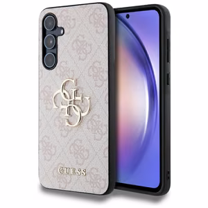 Guess 4G Big Metal Logo ümbris jaoks Samsung Galaxy A55 - roosa