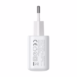 Joyroom JR-TCF12 mains charger 2x USB-C 20W PD / QC 3.0 - white