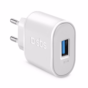 SBS TETR1USB2AWFAST 10W USB-A Wall Laadija - valge