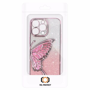 Tel Protect Butterfly Water Ümbris jaoks Iphone 16 Plus roosa