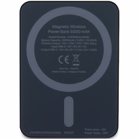 Guess MagSafe 4G Strassed Metal Logo induktiivne elektripank 15W 5000mAh - must