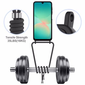 Hurtel TPU-ümbris kaardihoidiku ja õlarihmaga mudelile Samsung Galaxy A57 5G – must