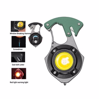 Mini taskulamp LED keychain W5143 tüüp C koos 2 screwdriver bits roheline