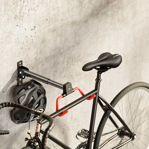 Maclean Horizontal Wall-Mounted Bike Rack, Steel, Max. Load 30 kg, Adjustable Angle, MC-172
