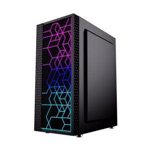 Gembird Fornax 2500 ARGB Gaming ATX Midi Tower tagavalgustusega must arvutikorpus