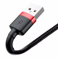 USB Kaabel Baseus "Cafule" Must/Punane "Lightning" 200cm