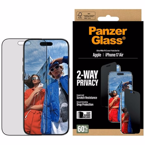 PanzerGlass Ultra-Wide Fit EasyAligner Privaatsus Glass jaoks iPhone Air
