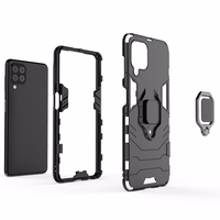 Ring Armor Case Kickstand Tough Rugged Cover for Samsung Galaxy A22 4G sinine