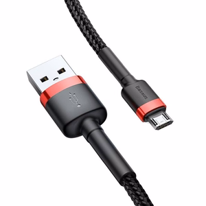 Baseus Cafule Micro USB kaabel 2A, 3 m, must/punane