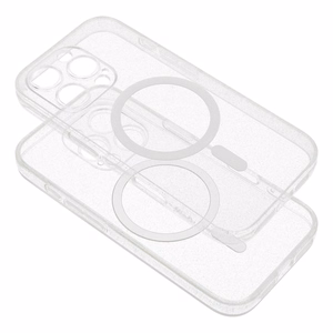 CLEAR MAG ÜMBRIS with camera protection compatible with MagSafe jaoks IPHONE 15 Pro Max läbipaistev glitter