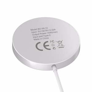 BWOO WL-12 PD traadita laadija 15W must