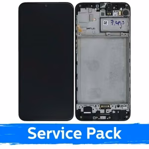 LCD Ekraan ühilduv Samsung M215 M21 / M30s M307 Must Raamiga (Service Pack)