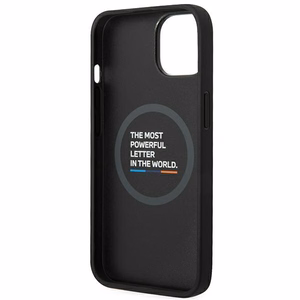 Ümbris BMW BMHMP14S22PTDK iPhone 14 6.1 "must / must Leather Stamp Tricolor Magsafe