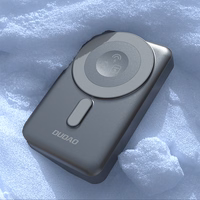 Dudao K29 10000mAh PD 20W MagSafe Power Bank koos metallist korpuse, statiivi ja sisseehitatud USB-C/ Lightning kaablitega - hall