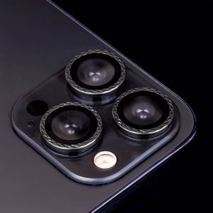 Защитные стёкла для камеры iPhone 12 6,1" чёрный ромб (2 шт.)