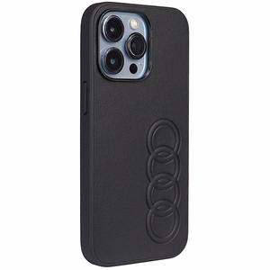Audi синтетическая кожа iPhone 13 Pro / 13 6.1" чёрный/чёрный хардкейс AU-TPUPCIP13P-TT/D1-BK