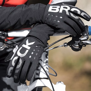 Rockbros cycling gloves, insulated, long, size: XXL - black and gray