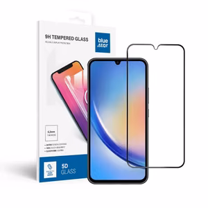 Karastatud klaas to Samsung Galaxy A34 5G (full glue / Ümbris friendly) sinine Star 5D must