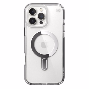 Speck Presidio Perfect-Clear MagSafe'i ja ClickLocki toega ümbris iPhone 16 Pro Max-le, Clear/Chrome