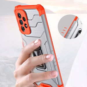 Crystal Ring Case Kickstand Tough Rugged Cover for Samsung Galaxy A72 4G punane