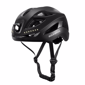 Rockbros ZK-077 integreeritud mitmesuunalise valgustusega jalgrattakiiver, 57-61 cm – must