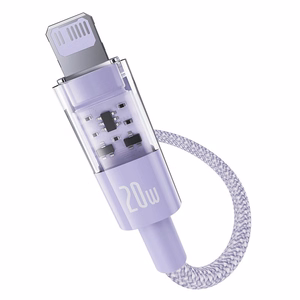 Baseus Gem USB-C to iP fast charging cable 1 m 20 W lilla