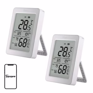 SONOFF ZigBee SNZB-02DR2 temperatuuri- ja niiskusandur, 2 tk