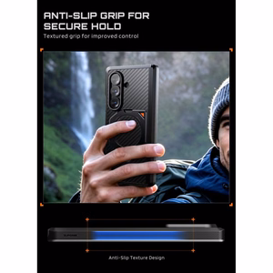 Supcase UB Aero MagSafe 2-osaline ümbrise ja privaatsusfiltriga ekraanikaitse komplekt Samsung Galaxy Z Fold 8 Ultra jaoks – must
