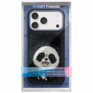 Nimmy Big Eyed Pet 2.0 Panda Ümbris jaoks iPhone 17 Pro Max - Must