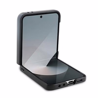 Guess Leather 4G Metal Logo Ümbris jaoks Samsung Galaxy Z Flip 6 - Roosa