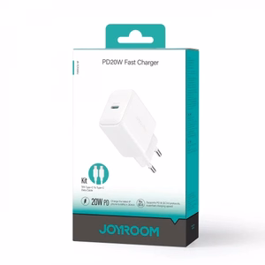 Laadija Joyroom "JR-TCF20" must (PD20W) + "Type-C / Type-C" kaabel