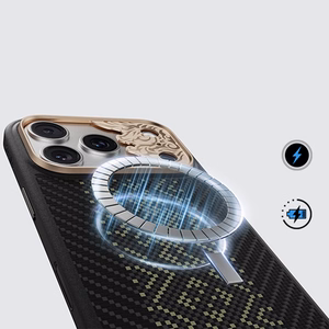Must Benks Magnetic Armor Pro Knight kevlari ja metallraamiga ümbris (C.K.FL.AP.GD.B073) mudelitele iPhone 18 Pro Max / iPhone 17 Pro Max Camera Controli nupuga