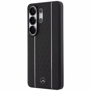 Mercedes Laurel Leaves Vertical Stripes MagSafe Ümbris for Samsung Galaxy S26 Ultra - must and valge