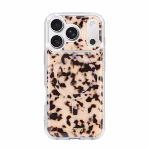 Чехол Crong Deluxe MAG Cover MagSafe для iPhone 17 Pro Max, со светлым рисунком под черепаховый панцирь