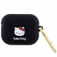 Hello Kitty Silicone 3D Kitty Head ümbris jaoks AirPods Pro - must