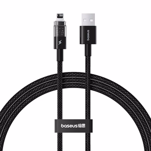 Baseus Gem USB-A kuni Lightning 2.4A kiirlaadimiskaabel 1 m, must